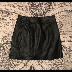 Free People~Modern Femme Faux-Leather Mini Skirt